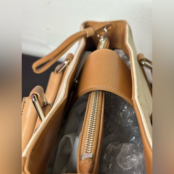 Coach Bonnie Linen Satchel Bag - Picture 8 of 10